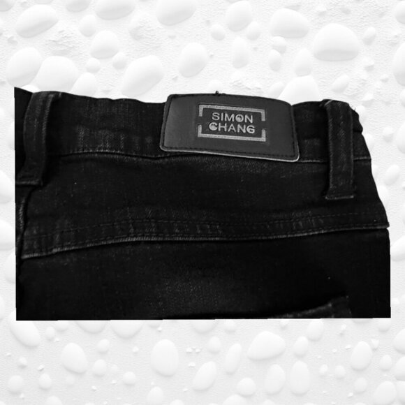 SIMON CHANG BLACK DENIM JEANS - SIZE 8 - Picture 3 of 8